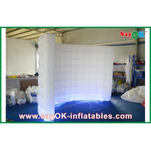 China Inflatable Work Tent Event / Wedding Party Inflatable Air Tent , Led Lighting Curved White Inflatable Wall supplier