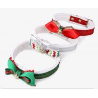 Christmas Pet Collar Leash Snowflake Big Bow Tie Spot Cat Dog Collar