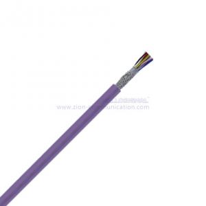 China Solid Or Stranded Copper Wire Interbus Cable With Pet Tape Wrapping Purple Jacket supplier