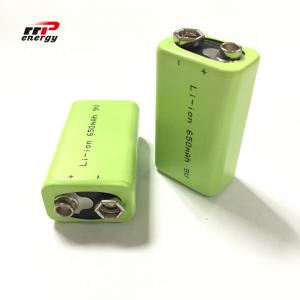 China 2000 Cycles Lithium Ion Rechargeable Batteries 9V 650mAh Interphone Medical Device supplier