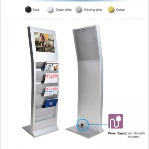 China standalone USB floor standing lcd wifi advertising display with brochure supplier