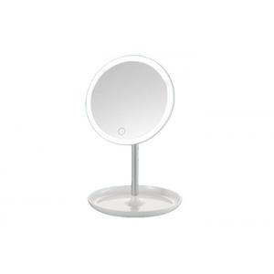 Portable Lighted Magnifying Makeup Mirror With Cosmetic Tray Battery Powered Desk Lamp