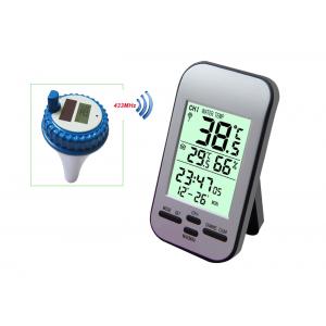 Professional Wireless Digital Swimming Pool SPA Floating Thermometer Remote Temperature Humidity Gauge with Clock MS0228
