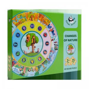 Round Baby Jigsaw Puzzles Early Education Preschooler Toys about Nature Changes