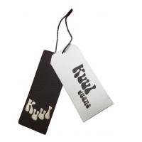 China Bespoke Paper Brand Tag On Clothes Cheap Jeans Hang Tags Glossy Lamination on sale