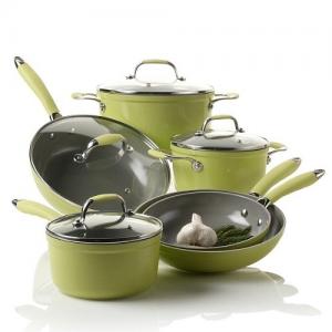 China 10 Piece Forged Aluminum Nonstick Pan Set With Plastic Handle supplier