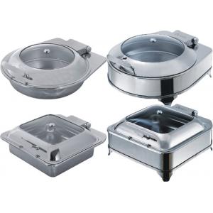 Catering Buffet Equipment Drop - In Induction Chafing Dish With Glass Or Solid Lid