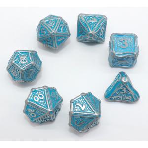 Hand Polished Sharp Mini Polyhedral Dice Set 7 Piece For Collection