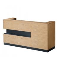 China Solid Wood Corner Reception Desk for Hotel Clothing Store and Company Front Desk Table on sale