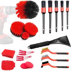 19Pcs Car Detailing Brush Set for Auto Detailing Cleaning Car Motorcycle Interior