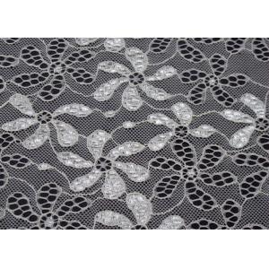 China 90% Nylon + 10% Spandex Flower Elastic Lace Fabric For Nightwear CY-LW0795 wholesale