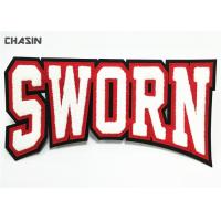China Large Chenille Letter Patches Double Felt Background Personalized Embroidered Badges on sale