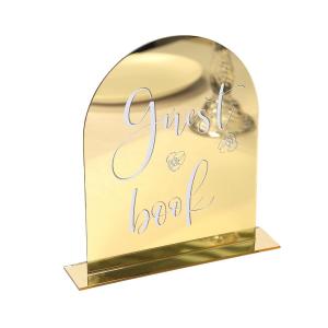 Gold Sign Acrylic Holder Frames Mirror Silver Welcome Board Wedding Party Event Decoration