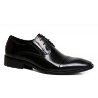 China Round Toe Mens Black Dress Shoes , Fashion Designer Footwear For Men on sale