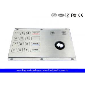 China Optical Trackball Industrial Numeric Keypad USB Stainless Steel With 16 Keys supplier