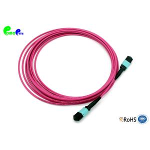 China Violeta fêmea Senko do cabo LSZH do remendo do cabo OM4 24F 3.0mm 50 do tronco de MPO/125μm MPO MPO supplier