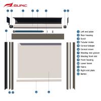 China SUNC Outdoor Roller Blinds Motorized Windproof Ceiling Patio Roller Blind with Side Channel on sale