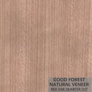 Smoked Red Oak Wood Veneer / Natural Veneer Plywood Quarter Cut FSC
