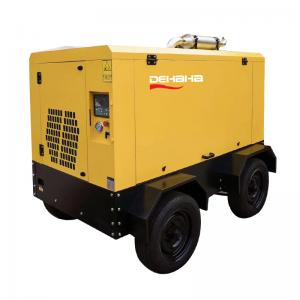 China Industrial Portable Mine Mobile Diesel Powered Air Compressor 18 Bar Four Wheels supplier