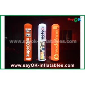 China 190T Nylon Cloth Inflatable Lighting Decoration , 2m Advertising Inflatable Pillar With LED Lighting supplier