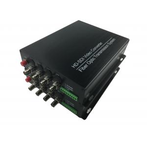 4 channels HD SDI To Fiber Converter CCTV HD-SDI Fiber Transceiver Multimode 1310/1550nm