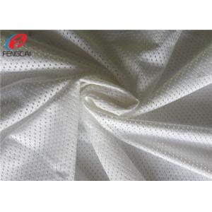 White Colour Breathable Sports Mesh Fabric For Track Suit Polyester Mesh Fabric