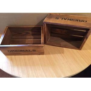 China Dark Wood Engraved Custom Wood Serving Tray , Small Wooden Trays Boxes For Cigar supplier