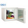 White Electric Glass Front Mini Fridge / Small Clear Front Refrigerator