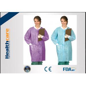 China Snap Buttons Disposable Lab Coats , Medical Protective Gown for Children / Adults supplier