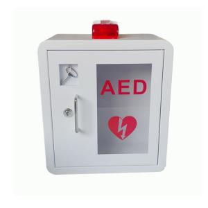 Universal Indoor White Metal Alarmed AED Defibrillator Wall Cabinet