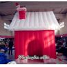 China 2.5m Red Inflatable Christmas Cottage with Santa on Chimney for Christmas Supplies wholesale