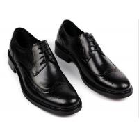 China Genuine Leather Men's Dress Shoes Dark Brown Spring Autumn Shoes on sale