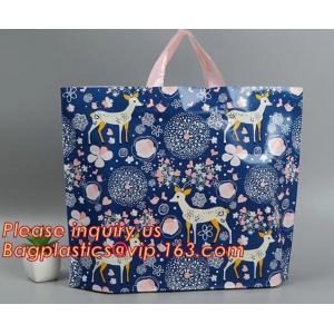 Soft Loop Handle Bag For Supermarket Shopping plastic bag manufacturer eco green bio,soft loop handle PE shopping bag
