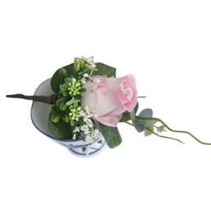 Broche artificial da flor da decoração, Rosa