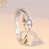 China AAA CZ Stones Adjustable Personalized Silver Ring For Women wholesale