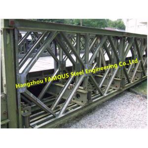 China Long Span Steel Bailey Bridge , 3m Metal Modular Steel Bridge Structure Engineering wholesale