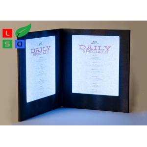 Customized 2835 SMD LED Shop Display 8.5" X 11" Illuminated LED Menu Book
