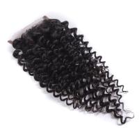 China Natural Hair Skin Malaysian Curly Closure 4x4 for Black Ladies Human Hair Lace Closure on sale