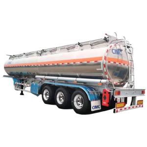 China CIMC Tri/3 Axle 42000 Liters Aluminum Truck Fuel Tanks Trailer for Sale in Costa Rica supplier