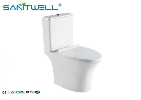 Hotel Bathroom Close Coupled Toilet Soft Close Seat Cover 650*370*800mm