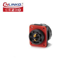 CNLINKO 20A Machine Electrical Wire Connector 2 Pin Waterproof Cable Plug Socket PBT Plastic M20 Circular Connector