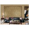 Brown Contemporary Damask Pattern Wallpaper Peelable With 1.06*10m Roll Size