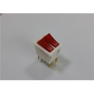 China O mini 4/6 de interruptor de balancim iluminado vermelho dos pinos, Waterproof o interruptor de balancim conduzido supplier