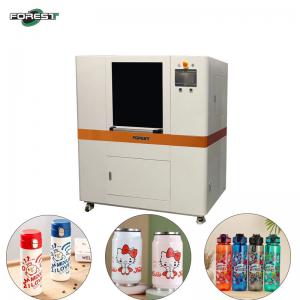 300mm Length Cylinder UV Printer With Rotary Device 3D Embossed Spot Varnish For Bottle Printing