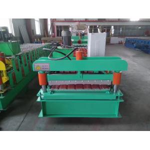 China PLC Control Roof Panel Roll Forming Machine 0.3-0.8mm Profile Thickness supplier