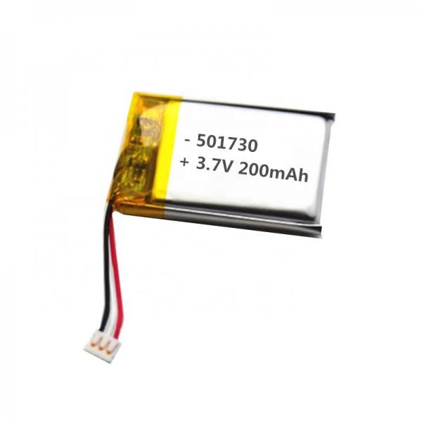 Small 3.7 Volt 501730 200mah Li Polymer Battery For Electronic Toy