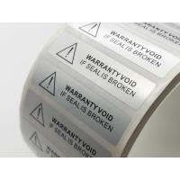 China Matte Silver Polyester Proof Tamper Evident Void Security Seal Label Sticker on sale