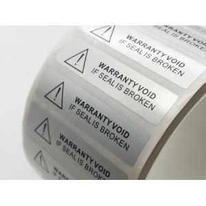 Matte Silver Polyester Proof Tamper Evident Void Security Seal Label Sticker