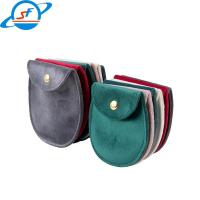 China Velvet Button Oval Jewelry Storage Pouches Necklace Pouch Bag 80*85mm on sale