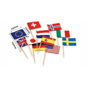 China Personalised Toothpick Flags Disposable Country Flag Toothpicks supplier